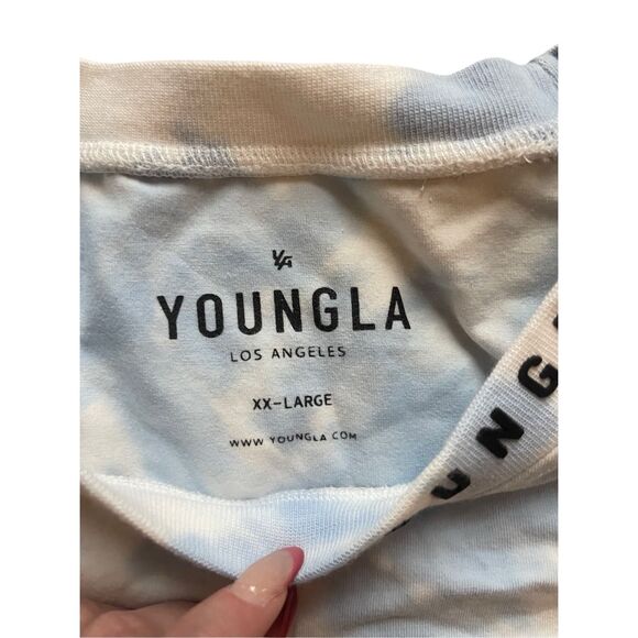 YoungLA Tie-Dye Long Sleeve Shirt – XXL – Blue & Cream - Picture 3 of 3
